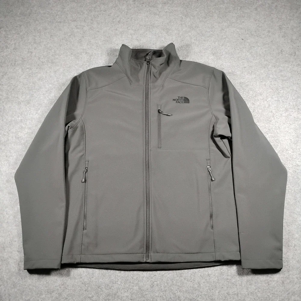 The North Face Apex Barrier Jacket Men's Medium Gray Windwall Softshell NF0A3LGT
